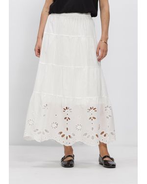 Y.A.S Damen Röcke Yasline Hw Long Skirt - Weiß