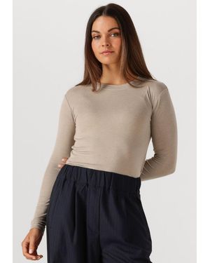 WITHBLACK Damen Tops & T-Shirts Wbljosefine Ls Tee - Natur