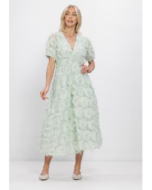 Y.A.S Damen Kleider Yaspazylla 2/4 Midi Dress S - Weiß