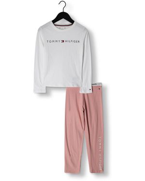 Tommy Hilfiger Ls Pant Jersey Set Mädchen - Weiß