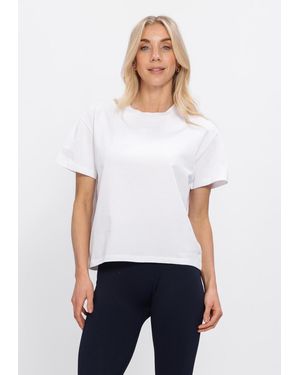 Aim'n Damen Tops & T-Shirts Boxy T-Shirt - Weiß
