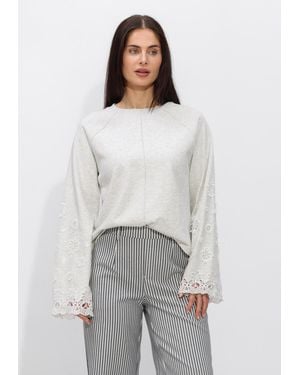 Object Damen Pullover & Cardigans Objkimia Ls Re Sweat Shirt - Weiß