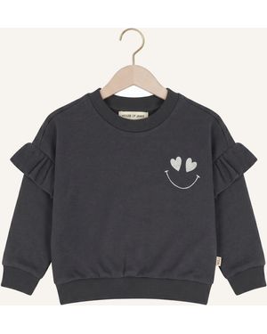 House Of Jaimie Mädchen Pullover & Cardigans Frill Sweatshirt - Blau