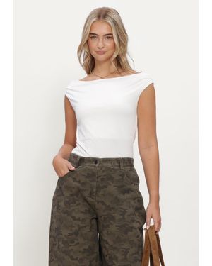 Modström Damen Tops & T-Shirts Himamd Off-Shoulder Top - Weiß