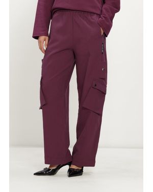 Alix The Label Damen Hosen Ladies Woven Cargo Pants - Lila
