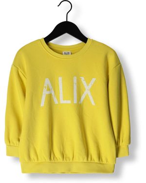 Alix Mini Sweatshirt Knitted Alix On Tour Sweater Mädchen - Gelb