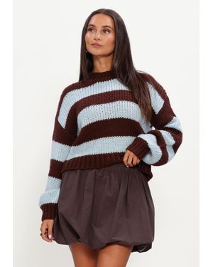 Ydence Damen Pullover & Cardigans Knitted Sweater Brianna - Braun