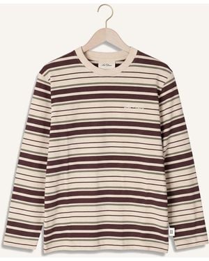 Les Deux Jungen Pullover & Cardigans Stripe Ls T-Shirt - Natur
