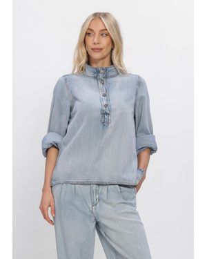 My Essential Wardrobe Damen Blusen Hilmamw 171 Boxy Blouse - Blau
