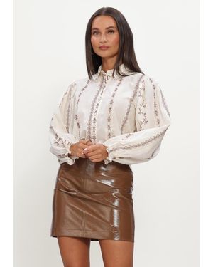 Ydence Damen Blusen Blouse Aline - Natur