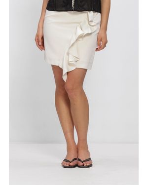ROUGE EDIT Damen Röcke Roujoelle Mai Hw Short Skirt - Weiß