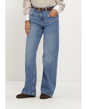 Tommy Hilfiger Damen Jeans Mia Mid Relaxed Straight Bj0133 - Blau