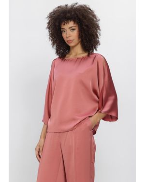 Dante6 Damen Tops & T-Shirts Risette Flowing Satin Top - Rot
