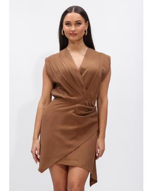 Aaiko Damen Kleider Leny Tencel Ten 545 - Braun