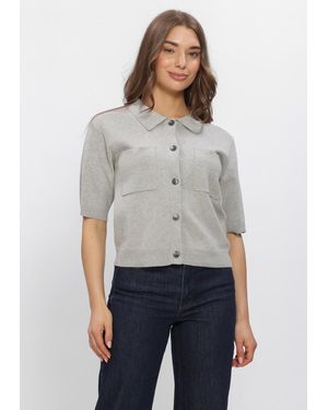 My Essential Wardrobe Damen Pullover & Cardigans Mwstino Knit Cardigan - Grau