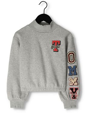 Tommy Hilfiger Pullover Tommy Badge Mock Neck Mädchen - Grau
