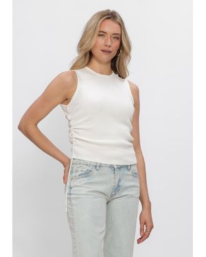 Envii Damen Tops & T-Shirts Enyara Sl Knit 7231 - Weiß