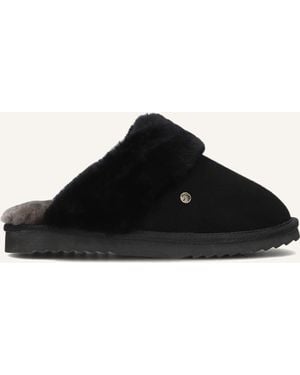 Warmbat Damen Hausschuhe Flurry - Schwarz
