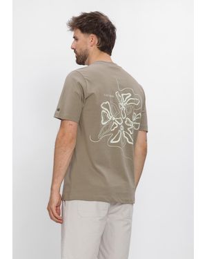 Cast Iron Herren Polos & T-Shirts Short Sleeve R-Neck Regular Fit Single Jersey - Natur