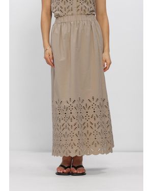 WITHBLACK Damen Röcke Wblmarit Maxi Skirt - Braun