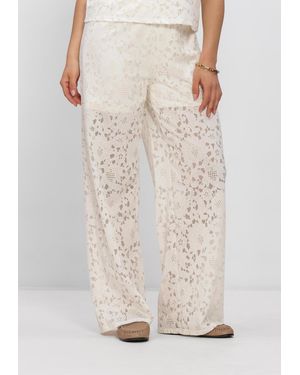 Object Damen Hosen Objbianca Mw Wide Pant - Natur