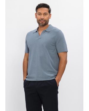 Profuomo Herren Polos & T-Shirts Cotton Crepe - Blau