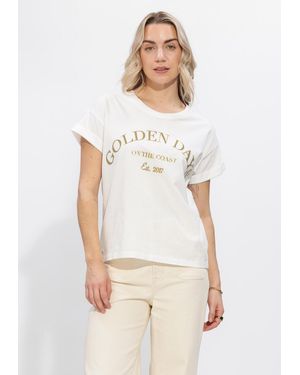 Nukus Damen Tops & T-Shirts Sanne Shirt Golden Days - Weiß