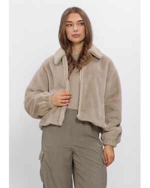 WITHBLACK Damen Jacken Wblnohr Faux Fur Jacket - Natur