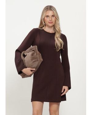 Object Damen Kleider Objandrea L/S Re Short Dress - Braun