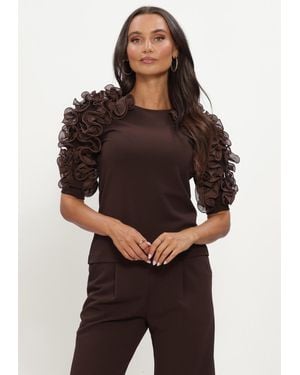 Ana Alcazar Damen Tops & T-Shirts 082202.3912 - Braun
