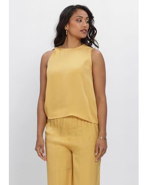 Selected Women Damen Tops & T-Shirts Slflaura Sl Trim Top B - Natur