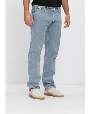 Calvin Klein Herren Jeans Standad Straight Adam Lt Stone - Blau