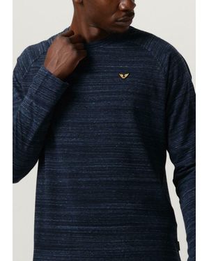 PME LEGEND Pullover Long Sleeve Grandad Waffle Jersey Herren - Blau