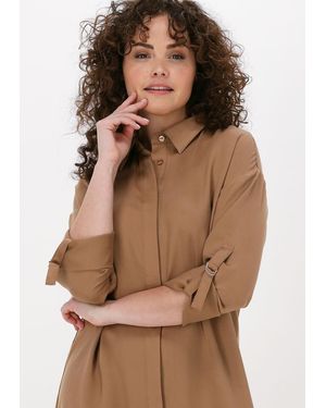Simplee Midikleid Woven Dress Rooney Twill Damen - Braun