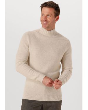 Profuomo Herren Pullover & Cardigans Pullover Mock Neck Boiled Wool - Natur