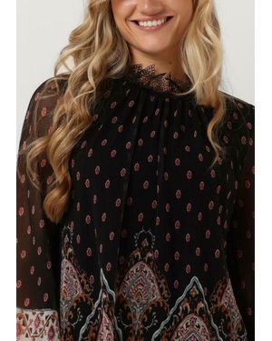 Ana Alcazar Midikleid Dress Lace Neck - Schwarz