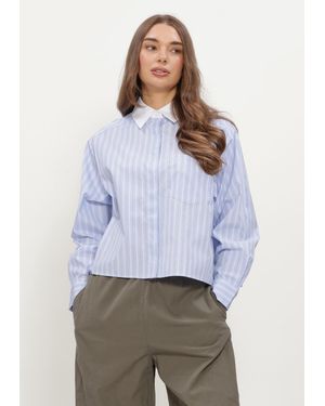 Neo Noir Damen Blusen Delfia Stripe Shirt - Weiß