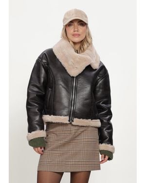 WITHBLACK Damen Jacken Wblpop Aviator Jacket - Schwarz