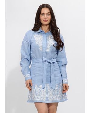 Silvian Heach Damen Kleider Short Dress Hylas - Blau