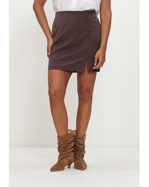 Object Damen Röcke Objlisa Mw Mini Skirt Noos - Braun