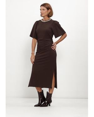 Bruuns Bazaar Damen Kleider Alnusbbnathala Trim Dress - Mehrfarbig