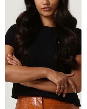 Josh V T-shirt Jv Zoe Embroidery - Schwarz