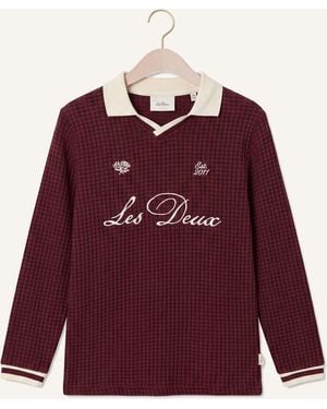 Les Deux Jungen Pullover & Cardigans Waffle Ls Football Jersey - Rot