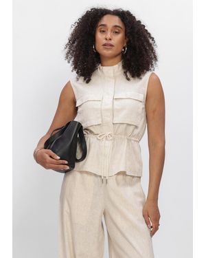 Object Damen Jacken Objkadie Lo Waistcoat 145 - Natur