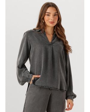 Simplee Damen Blusen Wv-Tencel-Twill-25-3 - Grau