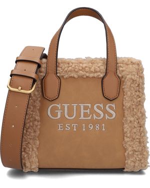 Guess Handtasche Silvana 2 Compartment Mini Tote - Braun