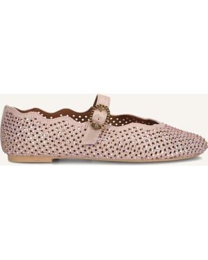 Kurt Geiger Damen Ballerinas Wavy Mayfair Ballet Flat - Schwarz