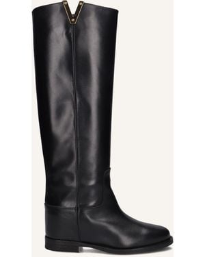 Via Roma 15 Damen Stiefel Stivale A V - Schwarz