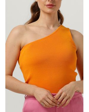 Y.A.S Top Yasmilla One Shoulder Knit Top S. Damen - Orange