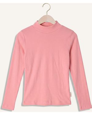 Petit Blush Mädchen Tops & T-Shirts Rib Turtle Neck - Pink